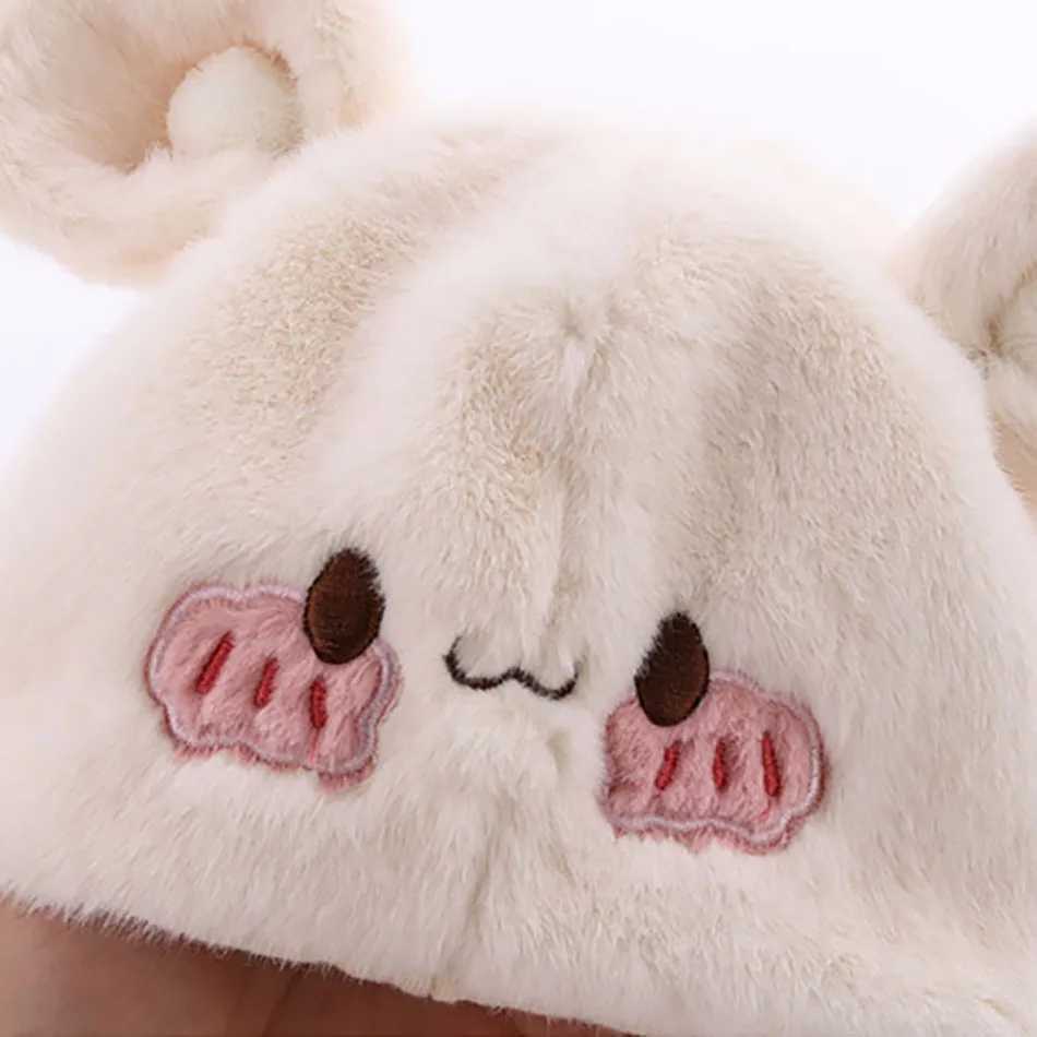 5-24 Months Cozy Plush Bear Infant Winter Hat for Baby Boy Girl with Ear Flaps Cute and Warm Toddler Beanie Cap for Little Ones W241213