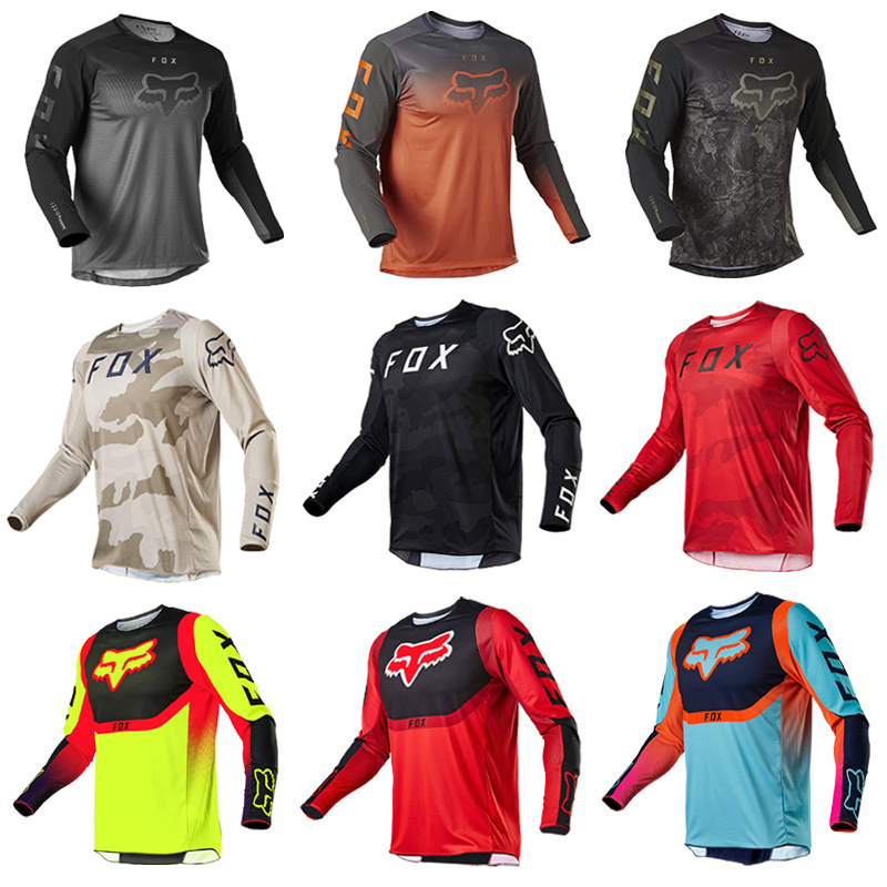 Men's T-shirts Fox Long Sleeved Fast Drying Off-road Motorcycle Riding Suit Mountain Bike Jacket 3ro5