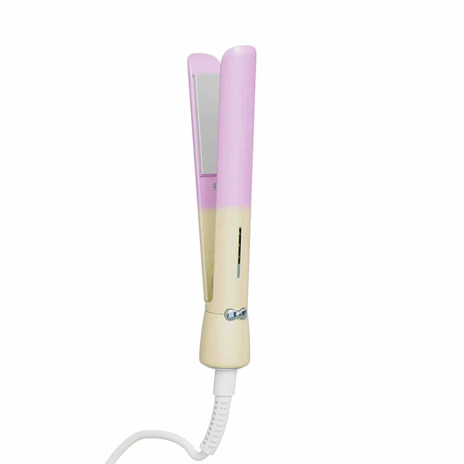 Grid Fluffy Clip Hot Selling Portable Flat Iron Professional Straightener Soft Curler Lock Style Adjustable Temperature W241214