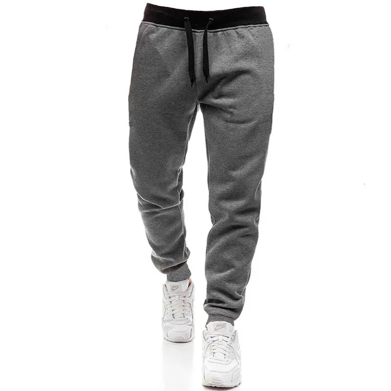 Mens Large Size Plus Fleece Fitness Pants Sports Casual Black Waist Running Bunches Small Foot Sweatpants Can Be 241214