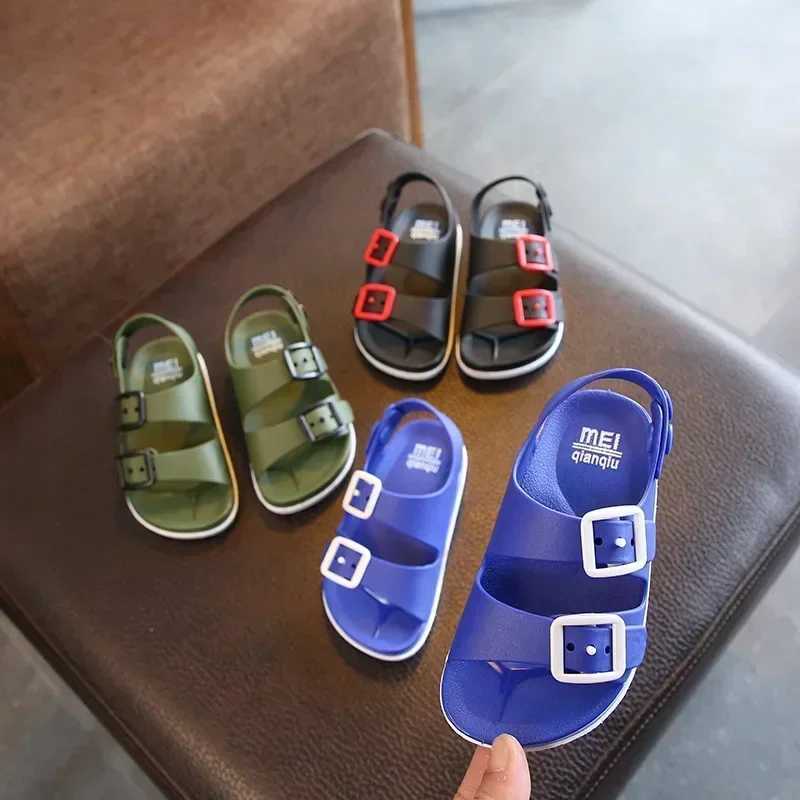 Sandals Kids Sandals Boys Girls Beach Shoes Soft Lightweight Closed-Toe Outdoor Childrens Toddler Sandasl for Baby Shoes Summer H241213