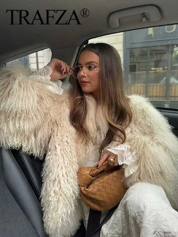 Winter Womens Fashionable and Elegant Fur Coat Casual Solid Long Sleves Collar 3 Colors Autumn Warm Unique Jacket X241214