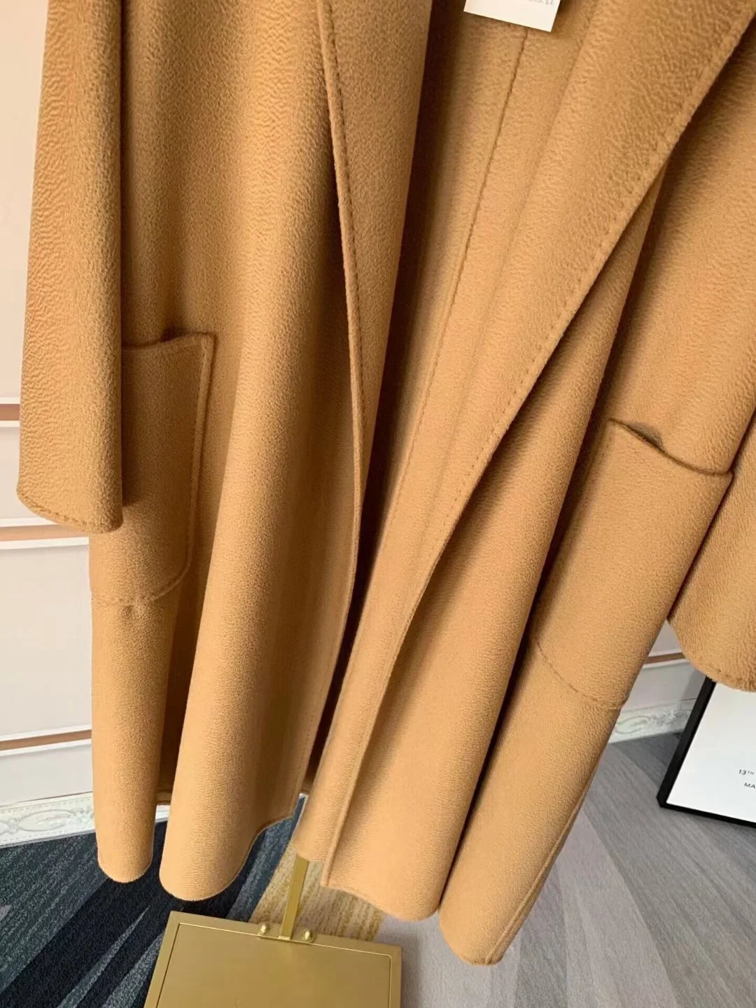 MAX Labbro 2024 100% cashmere coat suitable for autumn and winter women with medium to long double-sided coats 241209