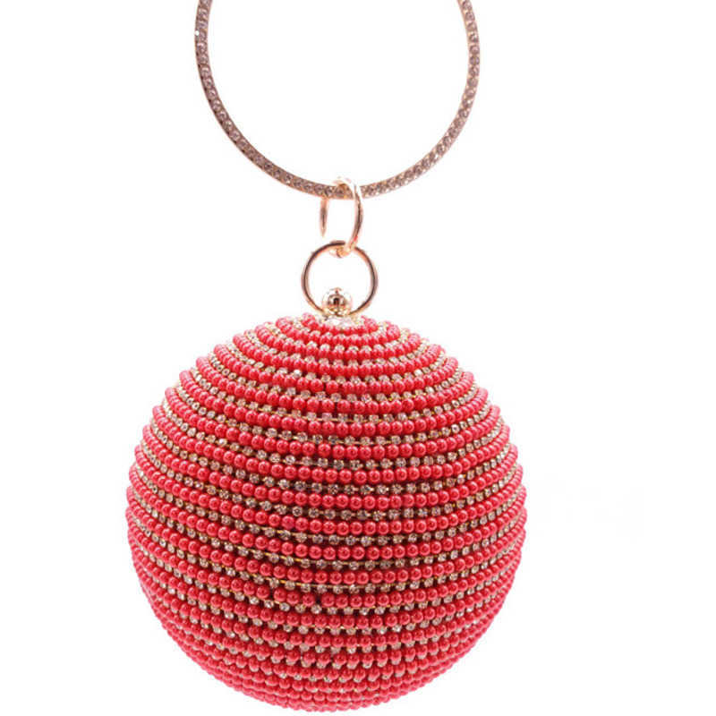 Clutch Bag Korean Version Round Diamond Embellishment Bag Leisure Handbag Dinner Bag Versatile Bag Made Hand 240920