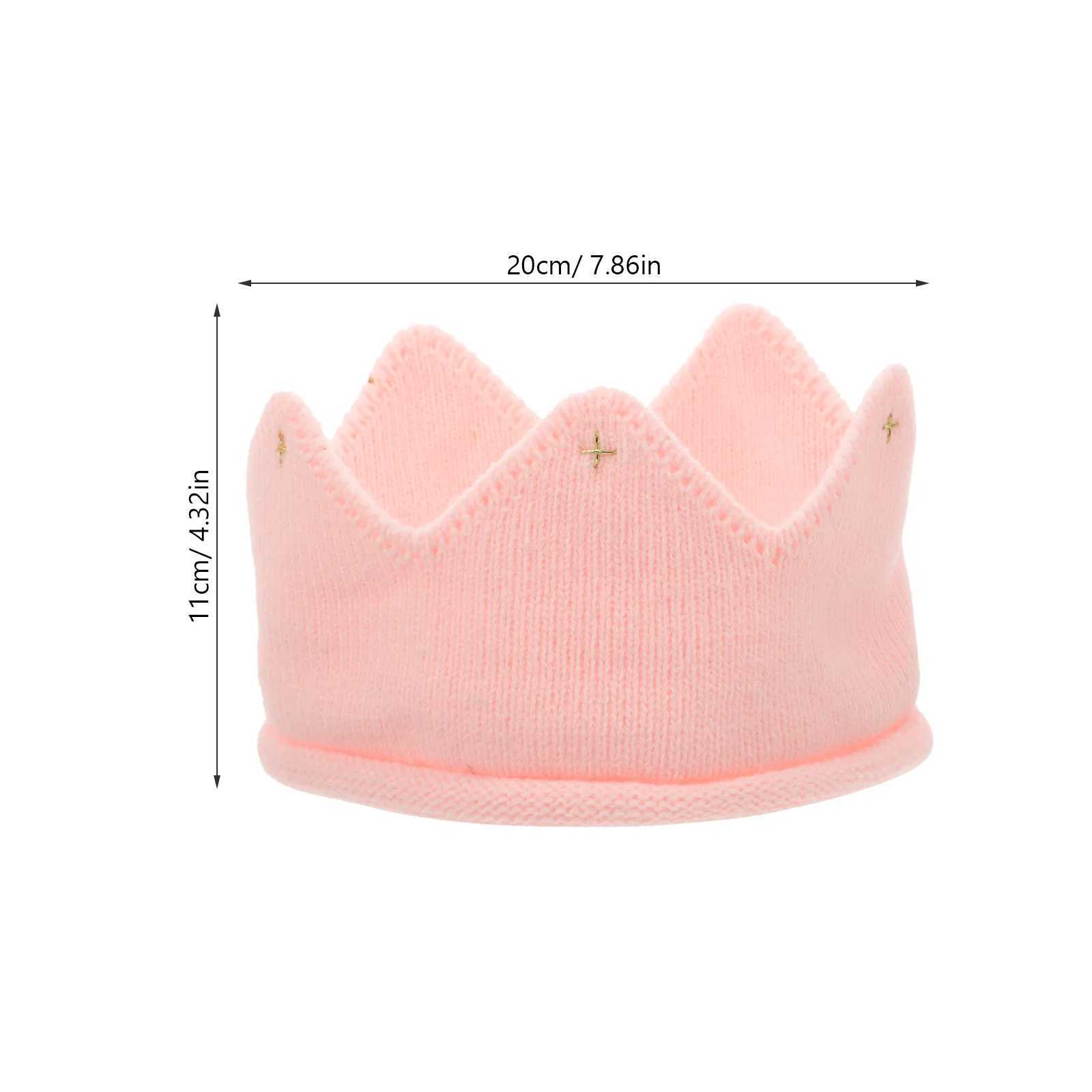 Childrens clothing Crown hat Winter headband 2000X1000X050CM Knitted baby yellow boy W241213