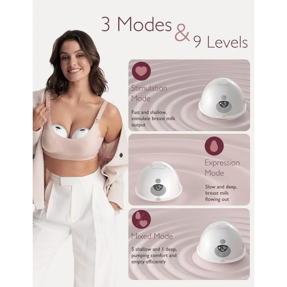 Portable hands-free wearable baby dual port sealed 3-mode 9-level electric 241213
