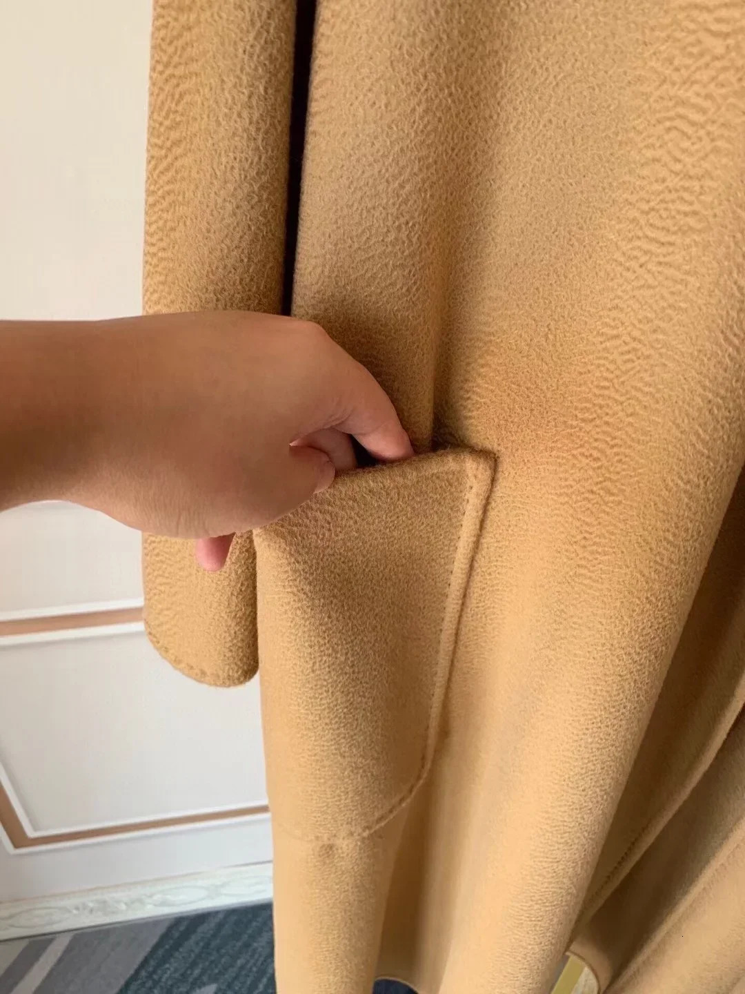 MAX Labbro 2024 100% cashmere coat suitable for autumn and winter women with medium to long double-sided coats 241209