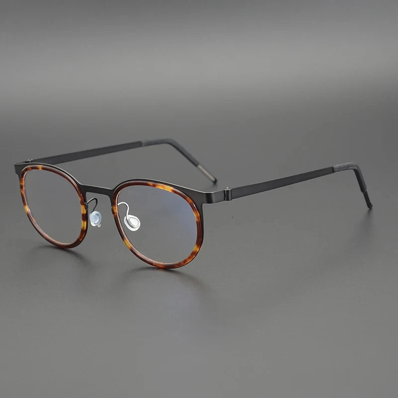 Denmark Screwless Ultralight Glasses Frame Men Women Vintage Round Eyewear Eyeglasses 9704 241213