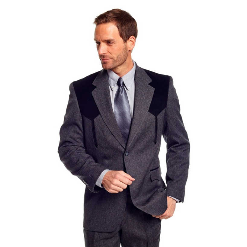 Handsome Two Pieces New Fashion Wedding Tuxedos Men Suit Peaked Lapel Jacket Single Breasted Customize Pockets Bridegroom Formal Prom Party Tailored(C