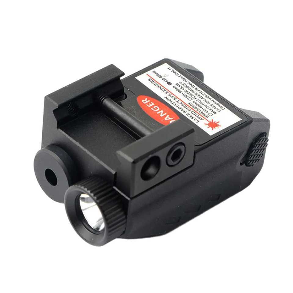 Tactical D Weapon Gun Light Red Dot Laser Sight Combo 350LM USB Rechargeab Pistol Flashlight for 20mm Picatinny Rail MountXJ241214