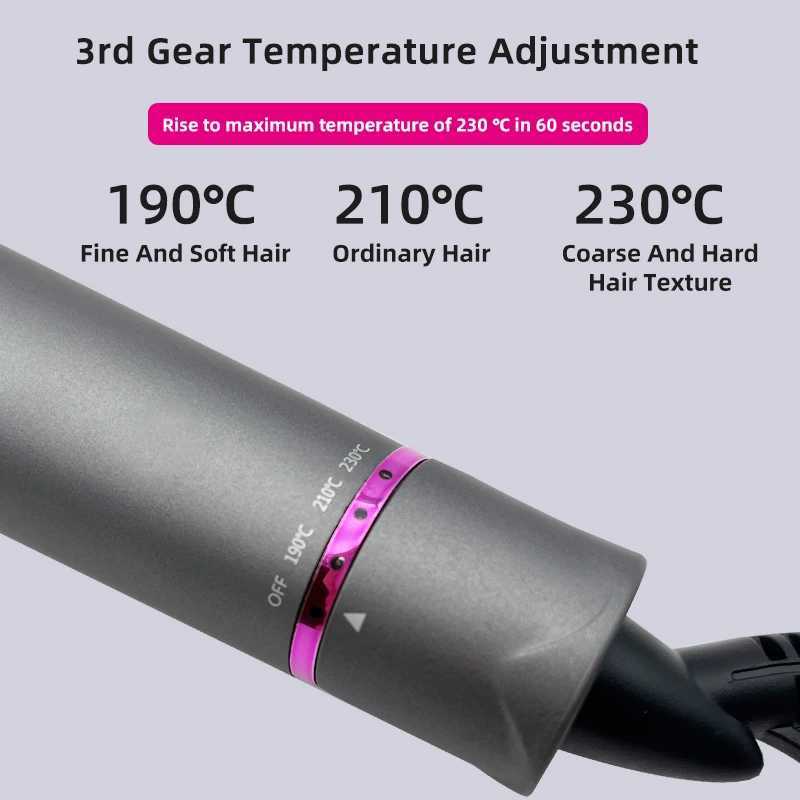 Ckeyin 3-in-1 Interchangeable Curling Rod Set Ceramic Curlers Straighteners and Wavers with PTC Rapid Heating for All Hair Types W241214