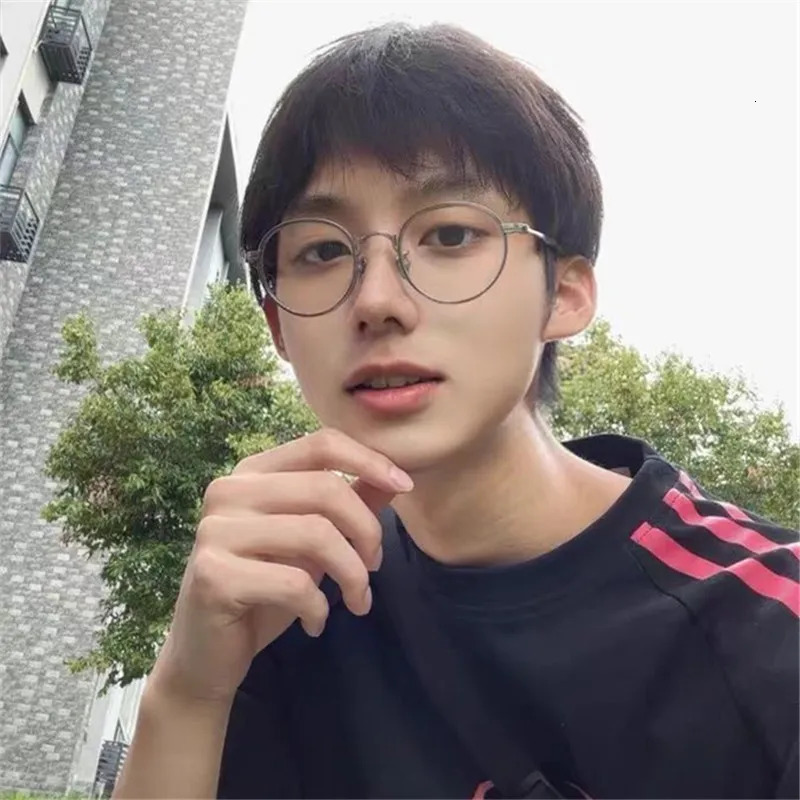 Japanese Pure Glasses Frame High Quality Retro Round ner Eyeglasses Frames Handmade Golden Spectacle Eyewear Gafas 241213