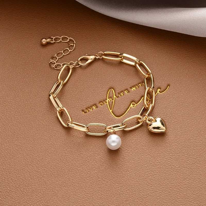 Korea New Fashion Letter Star Pendant Bracelet Woman Simple Vintage Stainl Steel Bracelet Luxury Original Jewelry AccoriesXJ250109