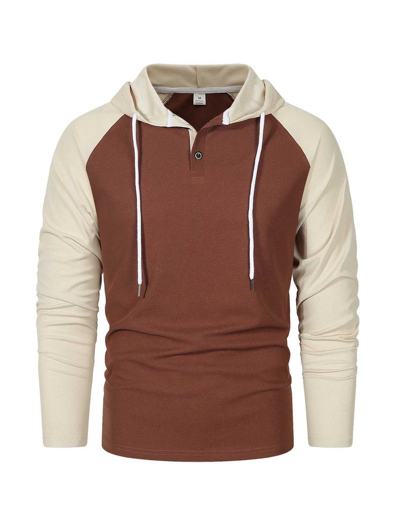 2024 Mens Pullover Long Sleeve Cotton Hoodies Loose Fit Quick Dry Casual Workout Hooded Sweatshirt Tops with W250530