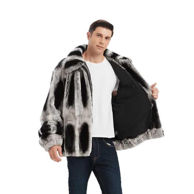 2024 Mens Genuine Rex Rabbit Fur Coat Mens Winter Genuine Fur Mens Winter Jacket W241213