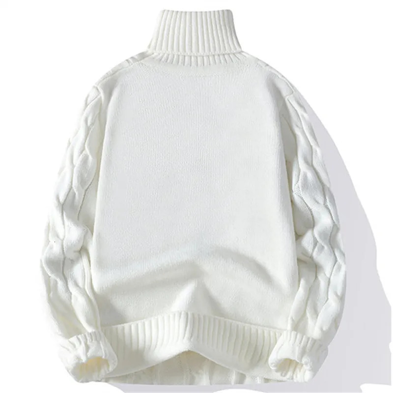 Winter Turtleneck Sweater Men Knitted Thick Warm Pullover Mens Solid Color Loose Casual Sweaters Male Daily Clothing 5XL 241213