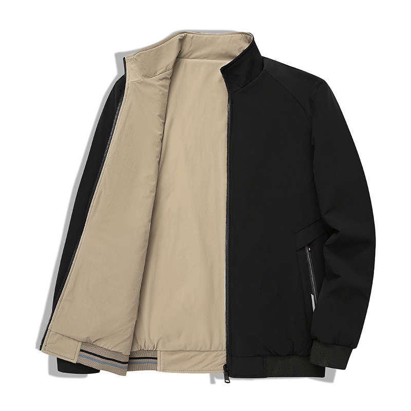M9022 Double-sided jacket thin outer season workwear casual all-match large size men's clothing