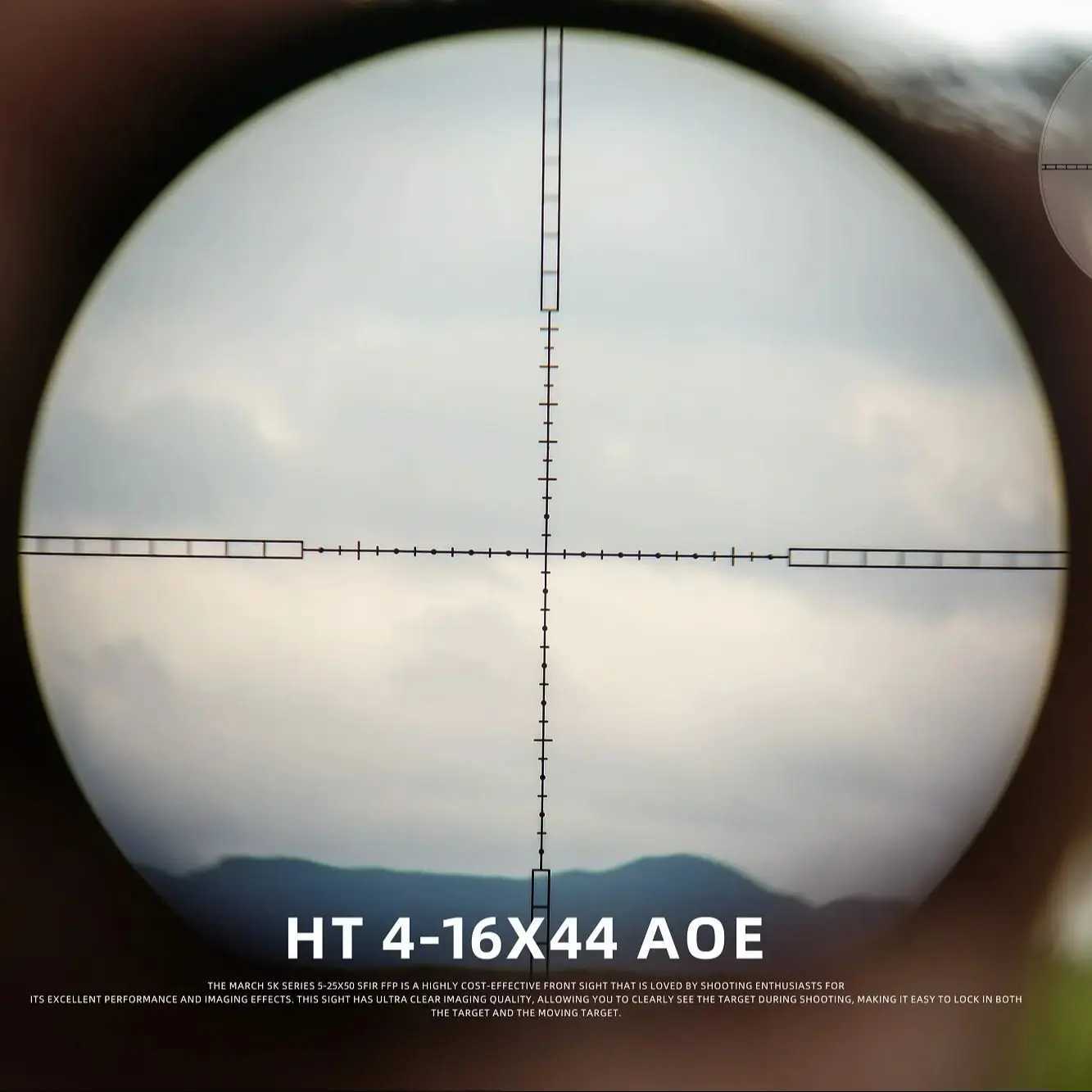 MARCH Optic Sight HT4-16X44AOE Tactical Rifscope Green Red Illuminated Turret Reset Lock Airsoft Hunting Scopes Rif ScopeXJ241214