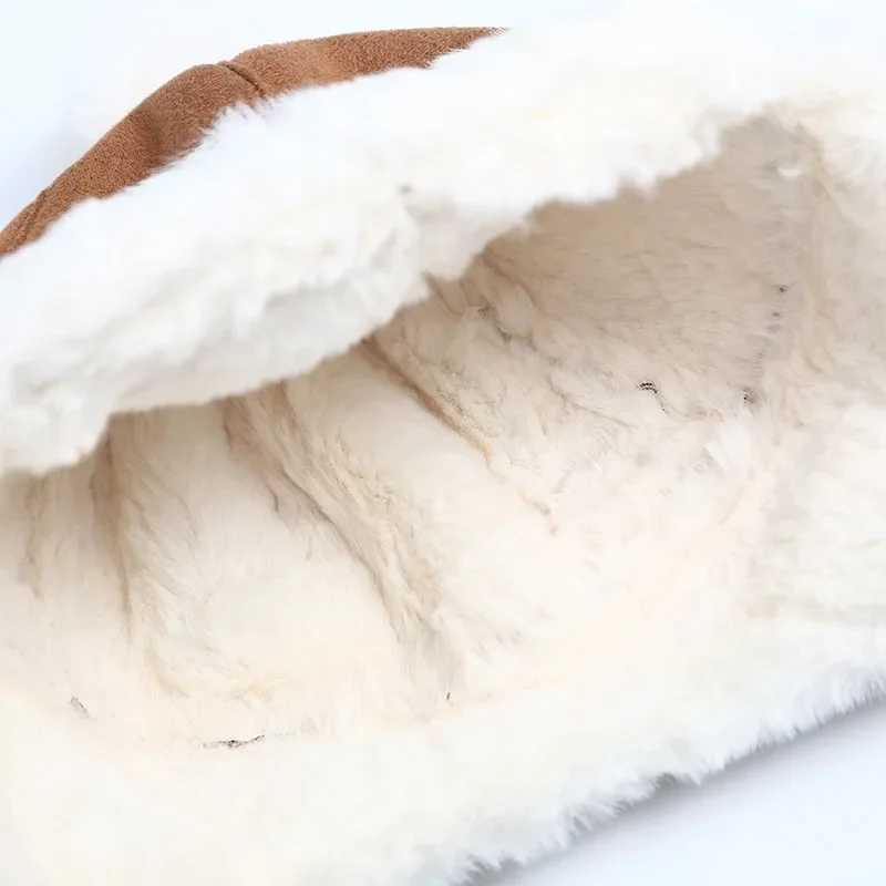 Artificial fur baby winter hat suitable for girls boys skiing baby hats baby hats with earmuffs fluffy lining childrens Beanie 1-3Y W241213