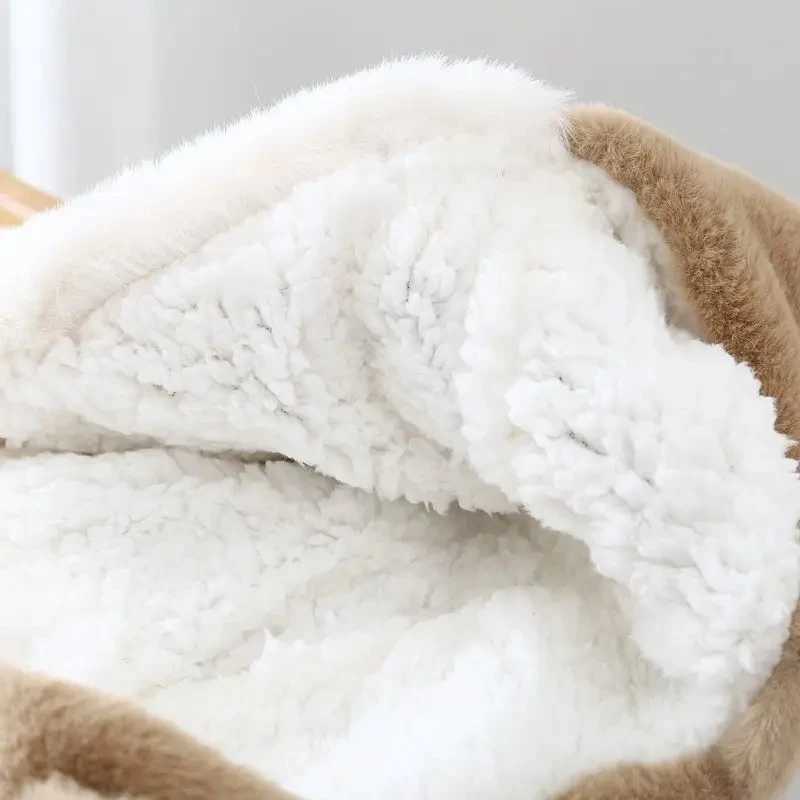 Winter childrens hats boys and girls deer scarves one-piece artificial fur childrens hats thick childrens earrings cute Christmas gifts W241213