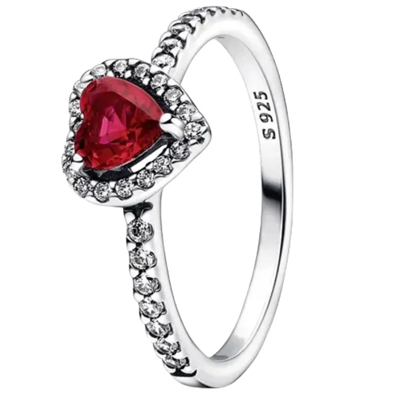 Designer Ring With box women pink Heart Love Series red Diamond ring high quality Wedding Rings 925 Silver rose gold Rings Luxury jewelry engagement g