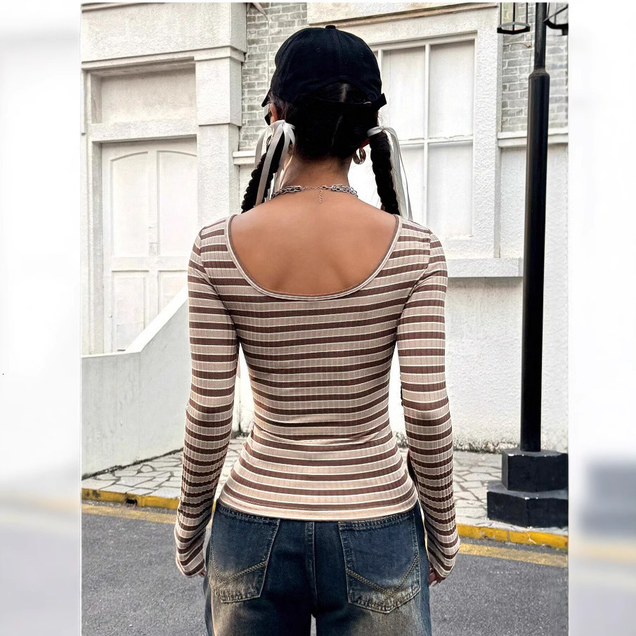 Bestselling New Women's Designer Top Sexy Spicy Girl Slim Fit Exposed Navel Long Sleeved Outdoor Casual T-shirt
