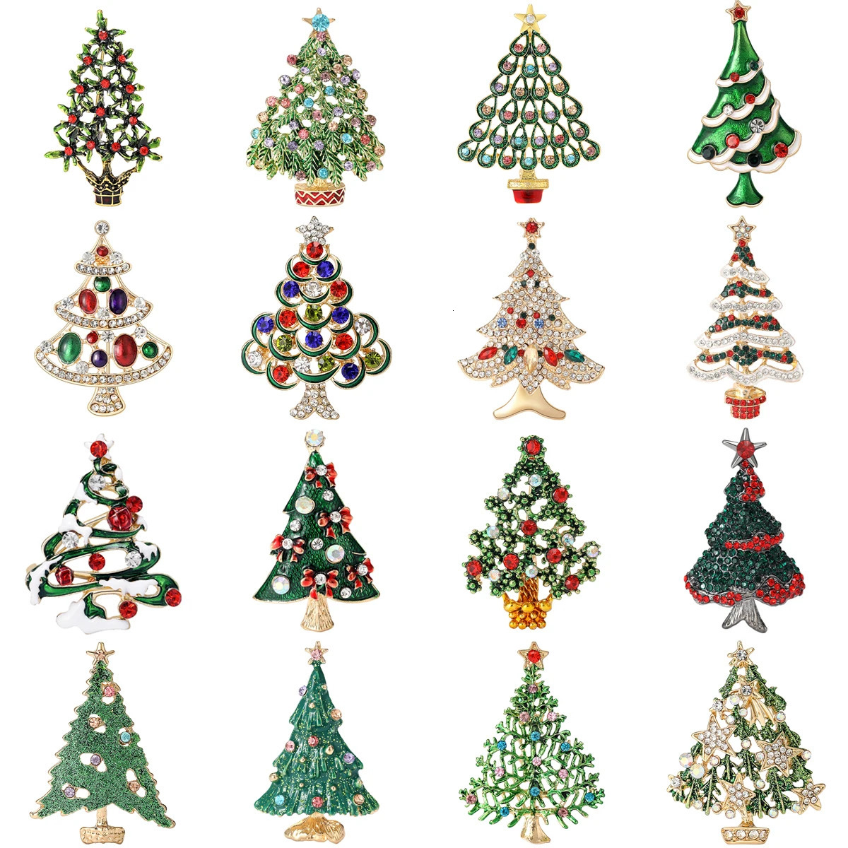Christmas star tree brooch womens pearl plant party backpack gift jewelry accessories 241210