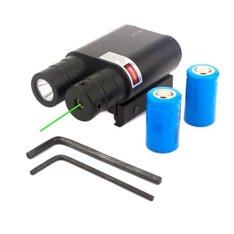 1pc Gun Light With Red Green Blue Dot Laser Sight Combo Pistol Torch Flashlight Red Green Laser Sight For 20mm RailXJ241214