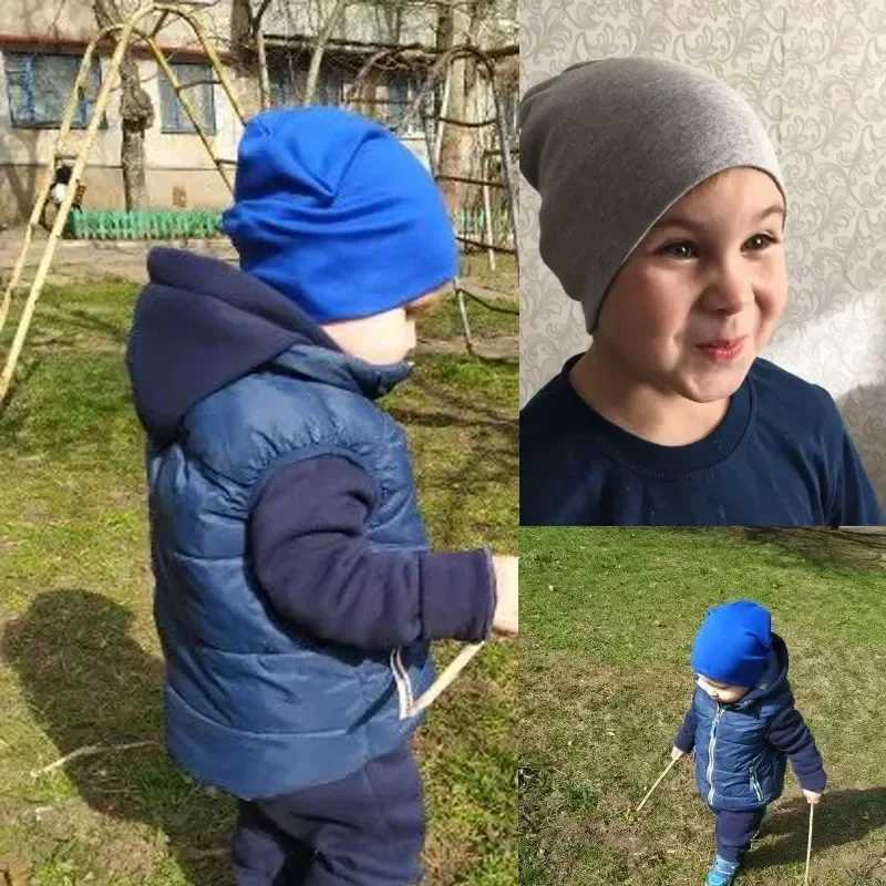 Fashion solid color childrens hat baby boy girl baby cotton soft warm ear mask hat bear hat winter knitted newborn hat W241213