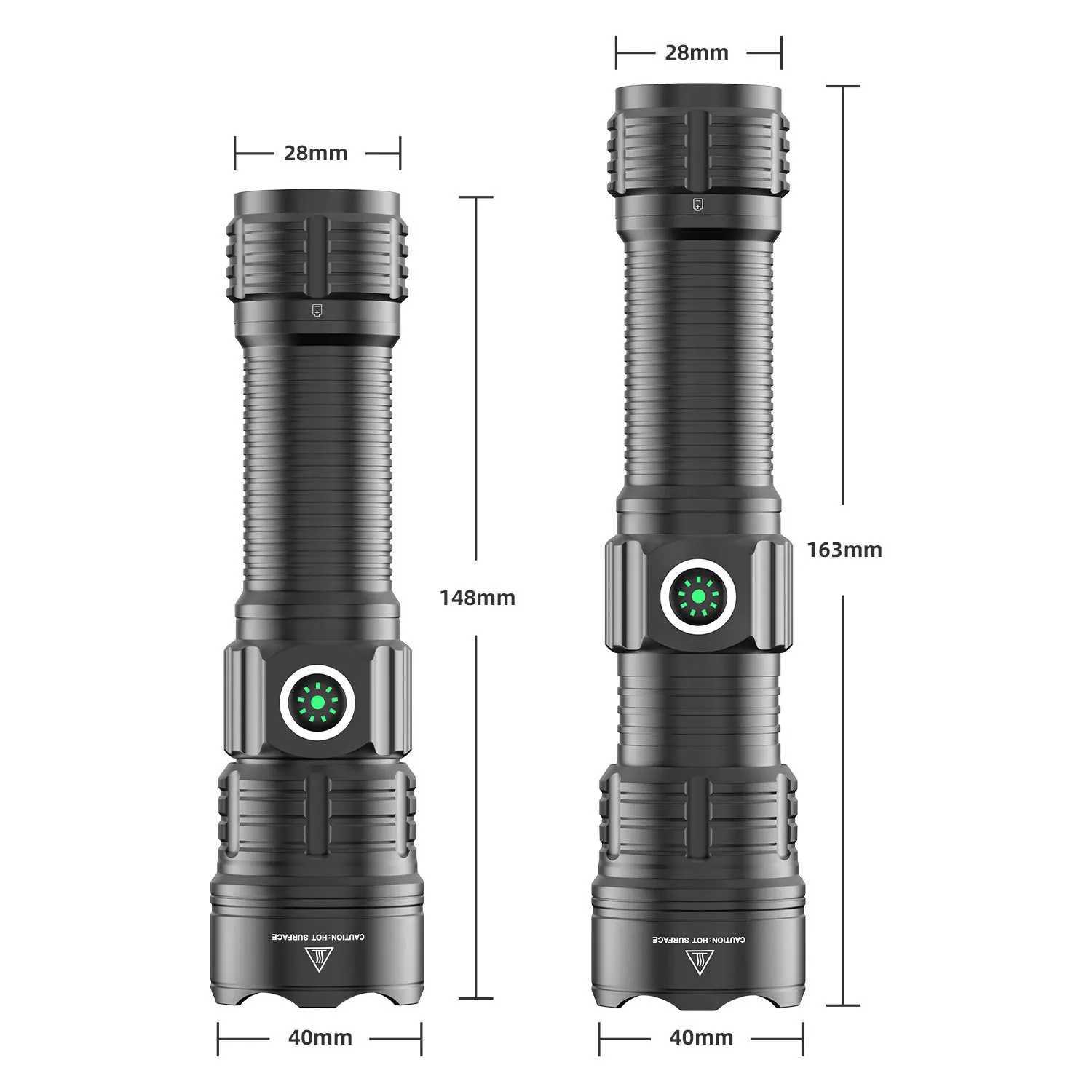 D white laser strong light tactical flashlight Fixed bracket tescopic zoom Type C charging flashlightXJ241214