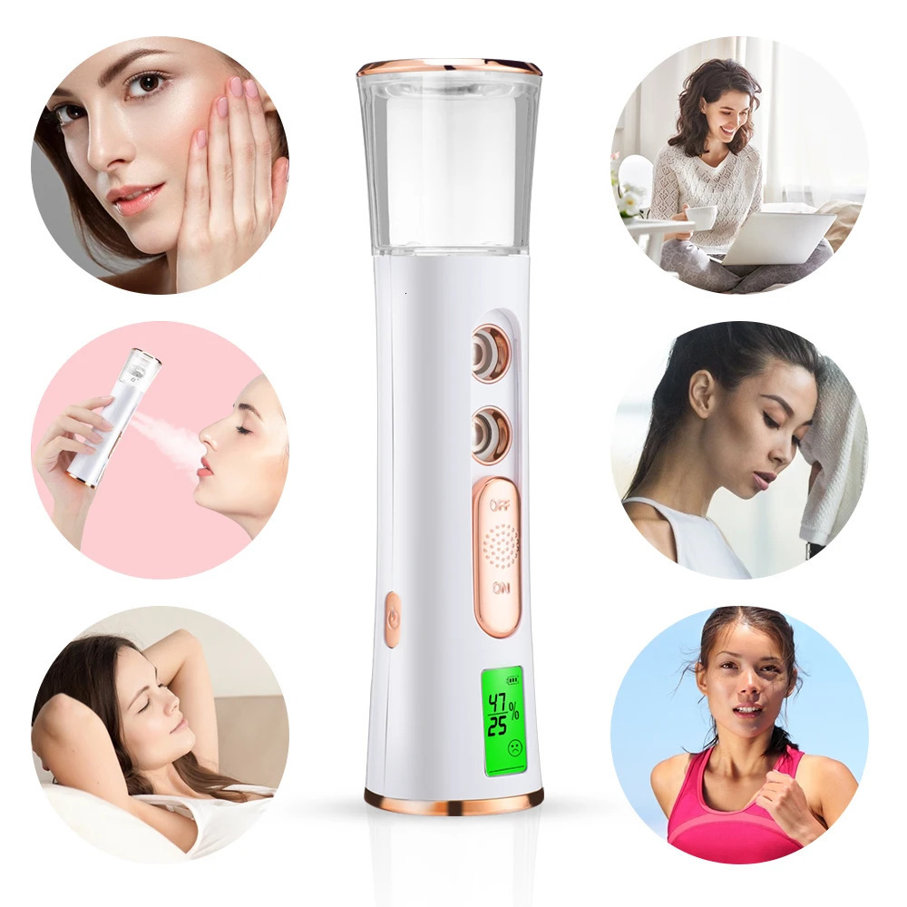 Portable Facial Steamer Nano Mist Sprayer Nebulizer Skin Handy Humidifier Skin Tester Face Sprayer Machine 241213