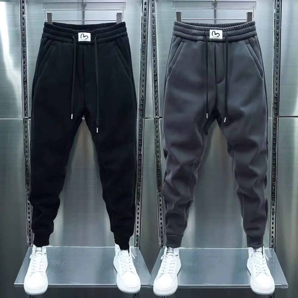 Mens Joggers Autumn Drawstring Casual Pants Korean Sweatpants Workout Running Gym Fitness Black Sports Trousers Men Clothing 241213