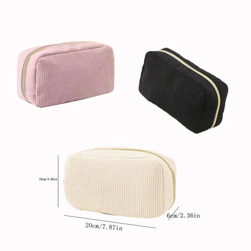 Personalized makeup bag named Corduroy bridal makeup bag travel multifunctional womens toilet customized storage bag 241212