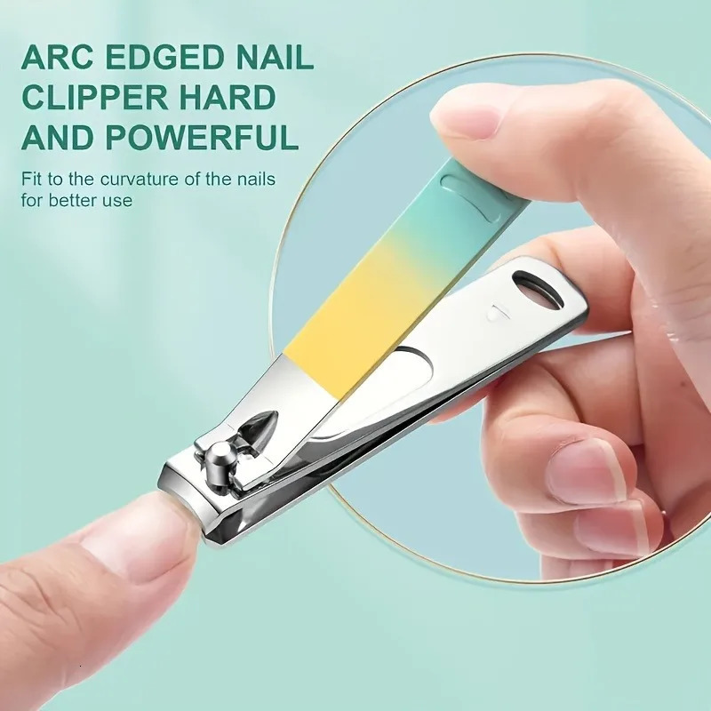 18pcs Nail Care Kit Gradient Color Stainless Steel Nail Clippers Set Portable Manicure Tools Includes Storage Case 241213