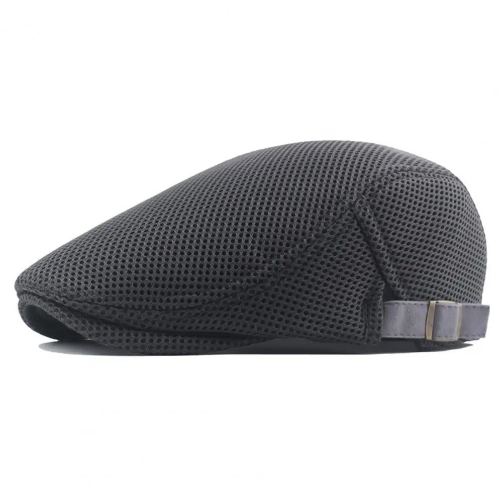 Retro European Mens Beret Mesh Breathable Polyester Hollow Washable Summer Hat 241210