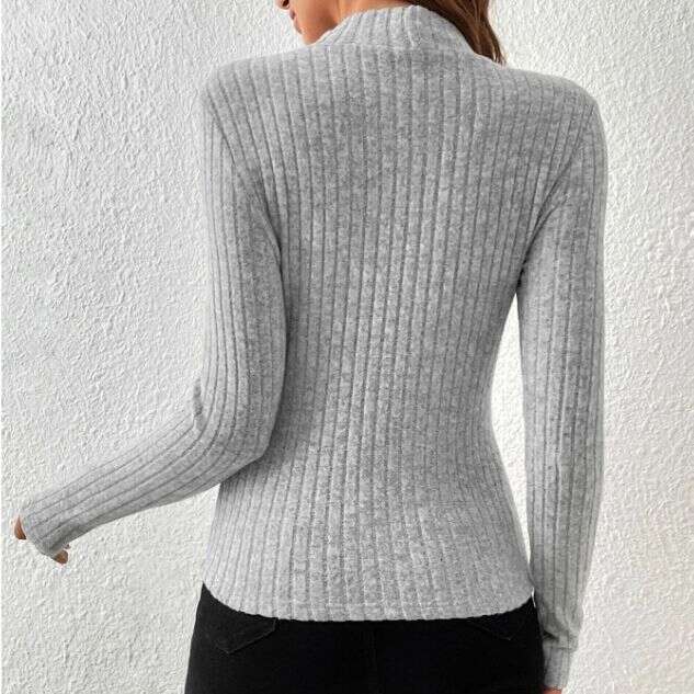 European and American 2023 autumn new versatile top women's round neck long sleeved slim fit bottom T-shirt women