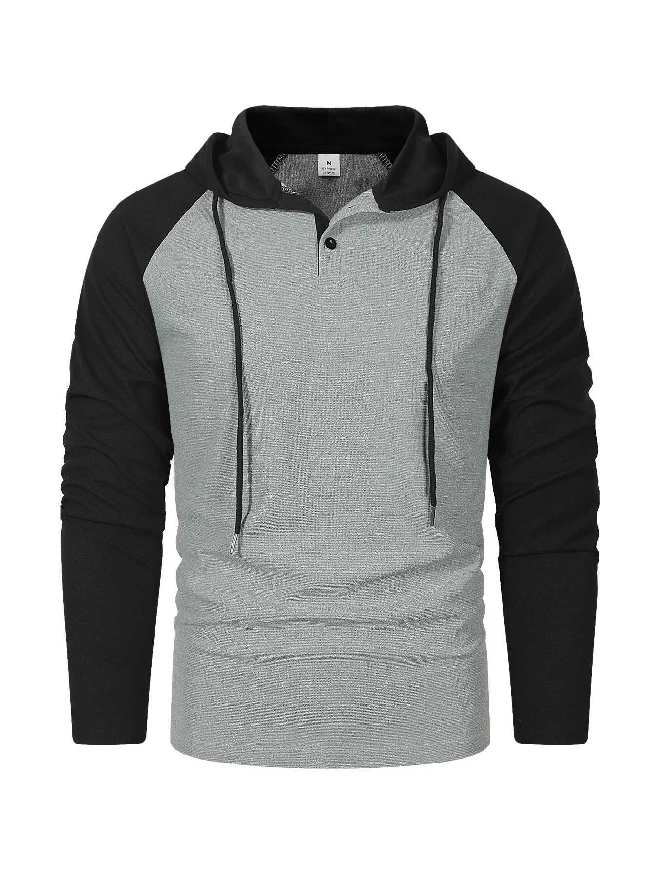2024 Mens Pullover Long Sleeve Cotton Hoodies Loose Fit Quick Dry Casual Workout Hooded Sweatshirt Tops with W250530