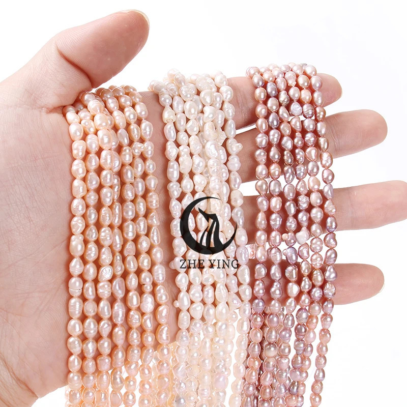 Zheng Ying Rice Freshwater Pearl Loose Irregular Natural Mother of Beads Used for Jewelry Making Bracelet DIY Accessories 241212