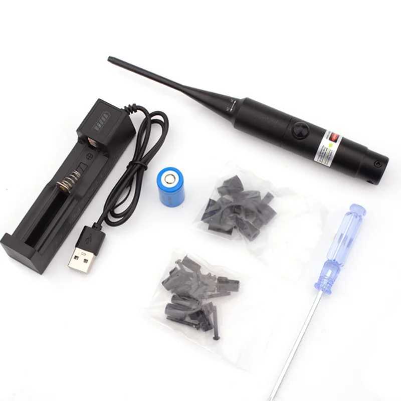 Universal Laser Bore Sight Kit for .177 .22 to .78 Caliber Rif Pistol Shotgun Boresighter CollimatorXJ241214