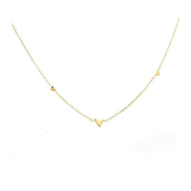 Minimalist Stylish Tiny Hearts Cute Stacked Bracelet Stainl Steel Gold Plated Chain Ladies Women Student Fashion Jewelry GiftXJ241214