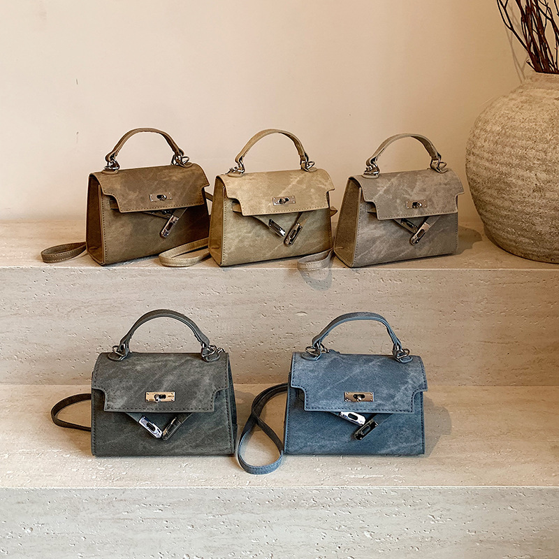Designer Handbags For Women Kelly Style, Crossbody & Handheld, Grey, Black, Khaki, Brown, Blue - Western Look New Free Delivery Designer Bag