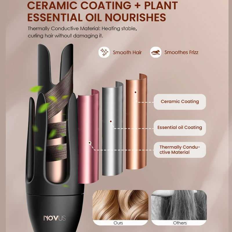 NOVUS automatic curling iron ceramic 32 Mm large roll negative ion rapid heating 30 minutes automatic shutdown hair styling device W241214