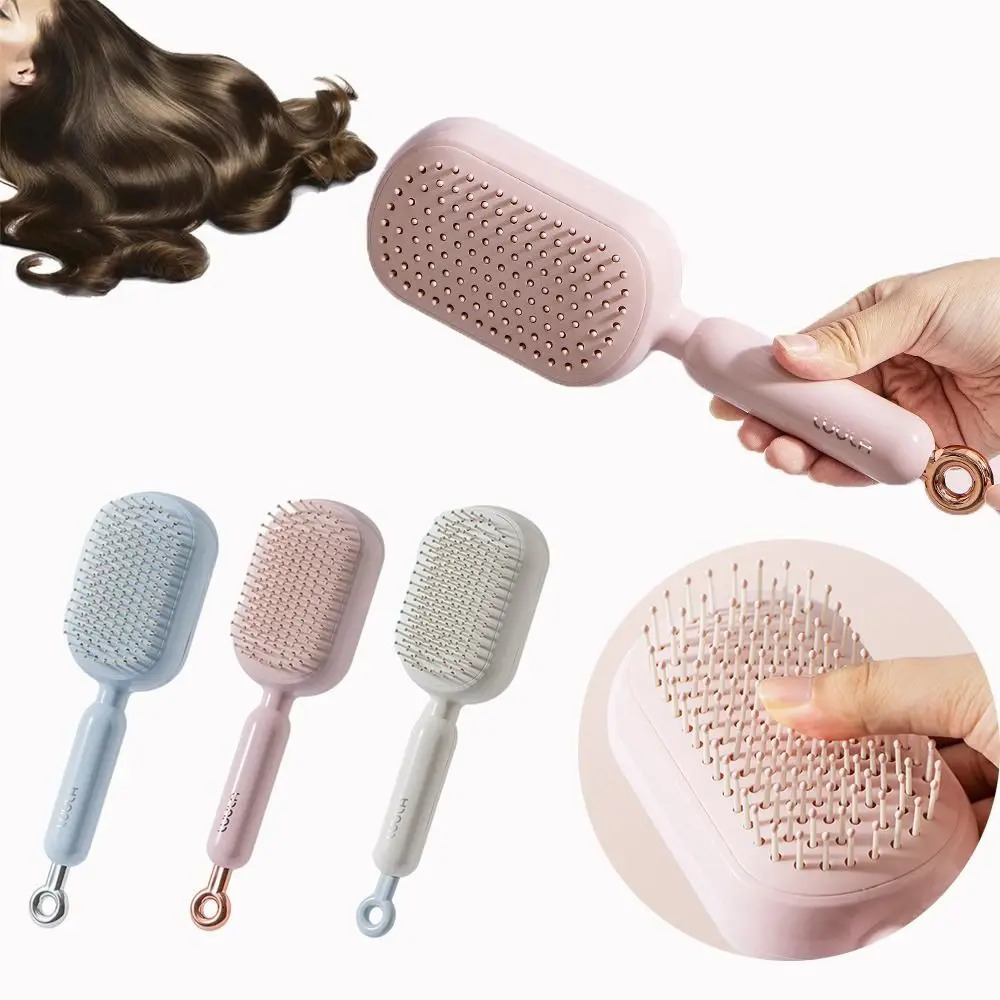 Retractable Self Cleaning Hair Fluffy Comb Anti-static Air Cushion Combs Hairstyling Tools Self Cleaning 241213