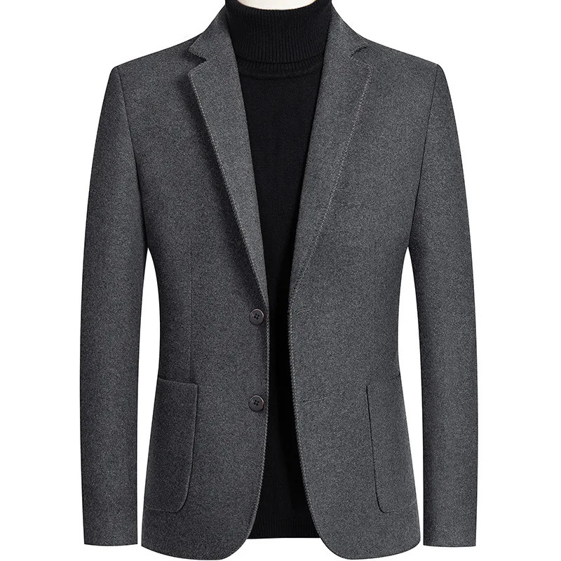 Men Cashmere Blazers Suits Jackets Business Casual Suit Wool Coats High Quality Male Slim Fit 241211