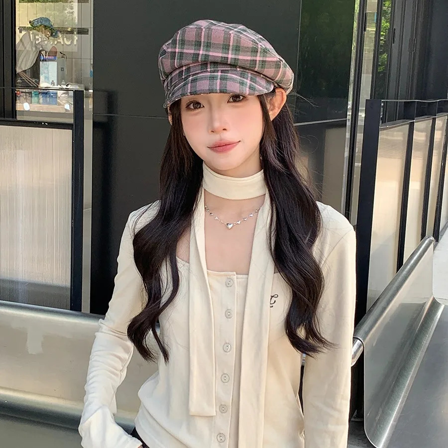 Vintage plain weave beret niche autumn mota board hat fully matched duck childrens mens outdoor warm sports M527 241210