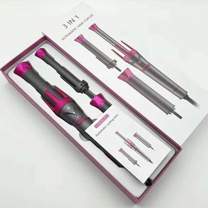 Ckeyin 3-in-1 Interchangeable Curling Rod Set Ceramic Curlers Straighteners and Wavers with PTC Rapid Heating for All Hair Types W241214