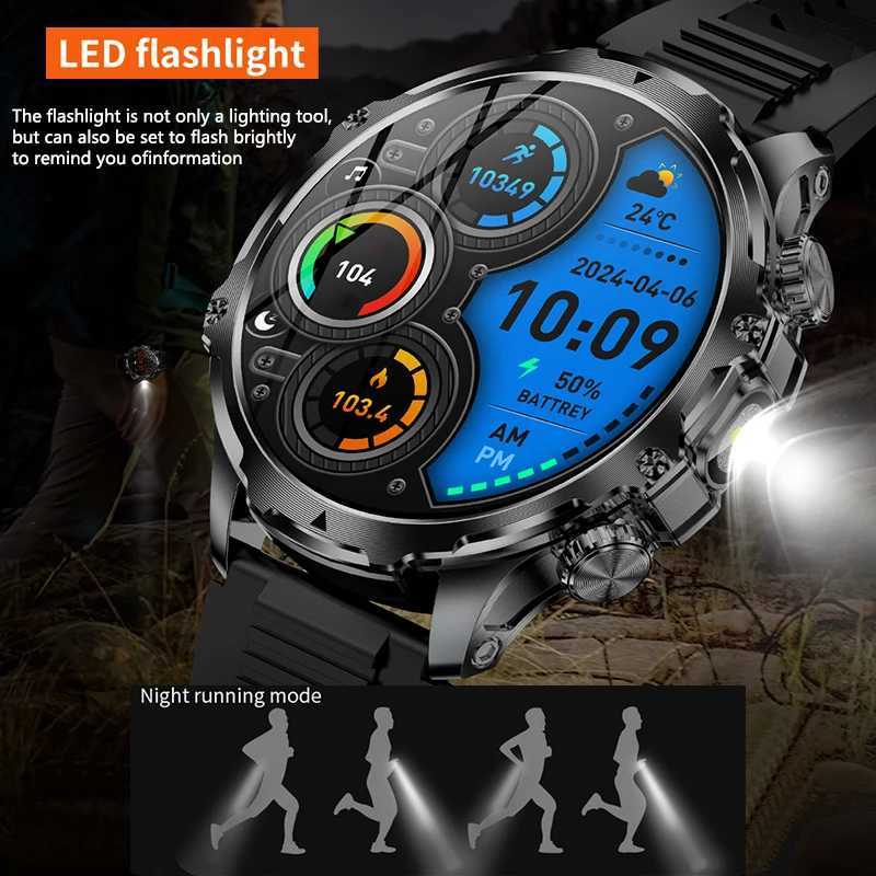 High Quality Mens smartwatch one click BT call 1.85-inch high-definition screen resolution 360 * 360 smart call watch O241213