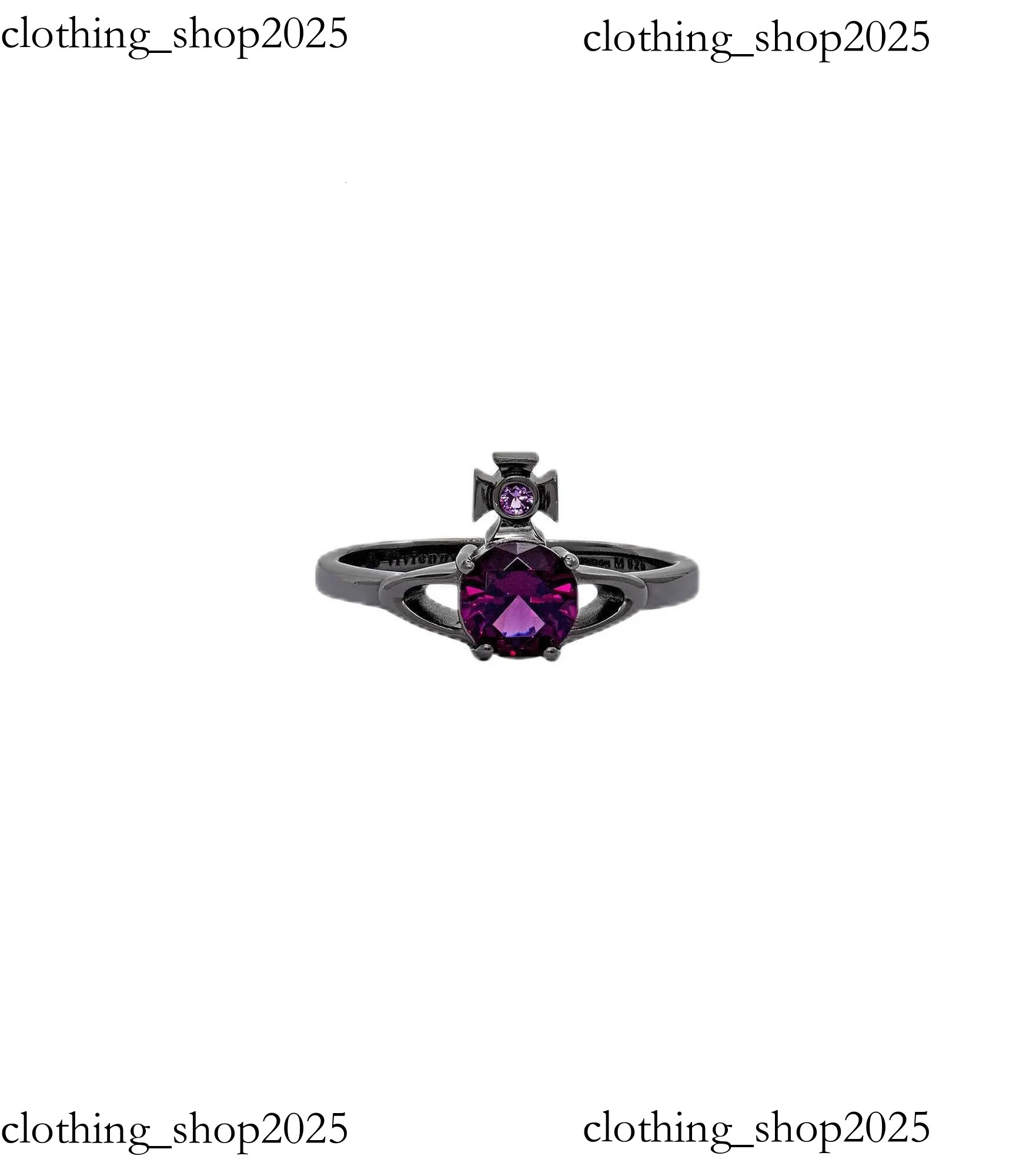 Viviane West Wood Rings Fashion Jewelry Band Classic Viviane West Wood Jewelry Single Dia Saturn Ring For Women Minimalist Design 24f