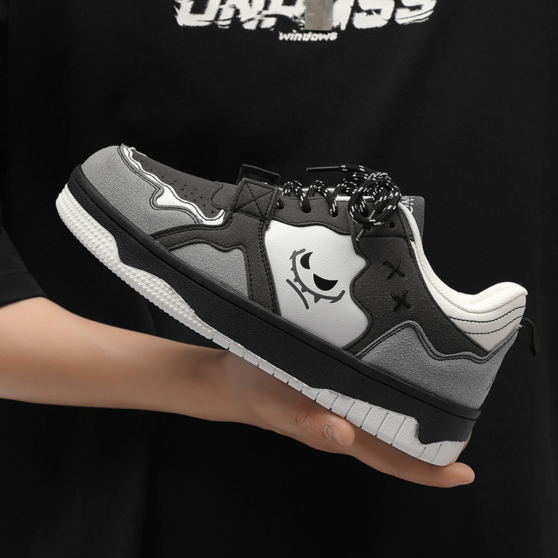 Men Women Casual Shoes:Flat Bottom Trendy Korean Version Versatile Leisure Style Fashion Unisex Designer Shoes,Black/Blue,Free shipping
