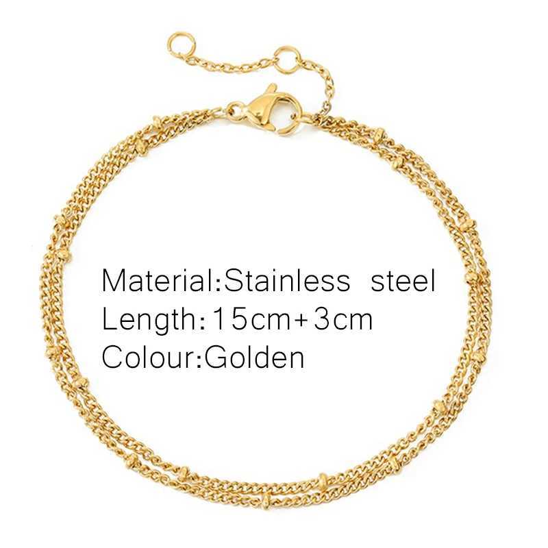 Gold Color Bracelet Stainl Steel Twist Cuban Chain Bracelet for Women Chain Bracelet Jewelry Gifts Wholesale DropshippingXJ241214